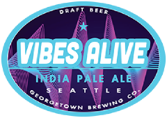 Vibes Alive tap label